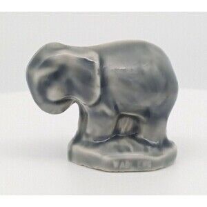 Wade England Gray Elephant Figurine Ceramic Whimsies Miniature Vintage